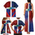 Haiti and Dominican Republic Family Matching Tank Maxi Dress and Hawaiian Shirt Hispaniola with Emblems and Flag Style