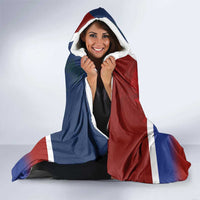 Haiti and Dominican Republic Hooded Blanket Hispaniola with Emblems and Flag Style
