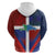 Haiti and Dominican Republic Hoodie Hispaniola with Emblems and Flag Style