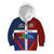 Haiti and Dominican Republic Kid Hoodie Hispaniola with Emblems and Flag Style