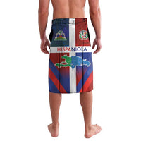 Haiti and Dominican Republic Lavalava Hispaniola with Emblems and Flag Style