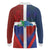 Haiti and Dominican Republic Long Sleeve Polo Shirt Hispaniola with Emblems and Flag Style