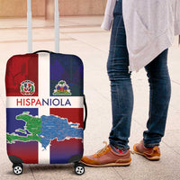 Haiti and Dominican Republic Luggage Cover Hispaniola with Emblems and Flag Style
