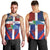 Haiti and Dominican Republic Men Tank Top Hispaniola with Emblems and Flag Style