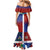 Haiti and Dominican Republic Mermaid Dress Hispaniola with Emblems and Flag Style