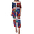Haiti and Dominican Republic Puletasi Hispaniola with Emblems and Flag Style