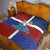 Haiti and Dominican Republic Quilt Hispaniola with Emblems and Flag Style