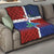 Haiti and Dominican Republic Quilt Hispaniola with Emblems and Flag Style