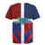 Haiti and Dominican Republic Rugby Jersey Hispaniola with Emblems and Flag Style