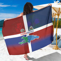 Haiti and Dominican Republic Sarong Hispaniola with Emblems and Flag Style