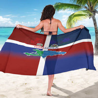 Haiti and Dominican Republic Sarong Hispaniola with Emblems and Flag Style
