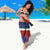 Haiti and Dominican Republic Sarong Hispaniola with Emblems and Flag Style
