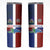 Haiti and Dominican Republic Skinny Tumbler Hispaniola with Emblems and Flag Style