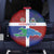 Haiti and Dominican Republic Spare Tire Cover Hispaniola with Emblems and Flag Style