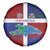 Haiti and Dominican Republic Spare Tire Cover Hispaniola with Emblems and Flag Style