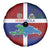 Haiti and Dominican Republic Spare Tire Cover Hispaniola with Emblems and Flag Style