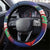 Haiti and Dominican Republic Steering Wheel Cover Hispaniola with Emblems and Flag Style