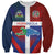Haiti and Dominican Republic Sweatshirt Hispaniola with Emblems and Flag Style