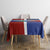 Haiti and Dominican Republic Tablecloth Hispaniola with Emblems and Flag Style