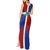 Haiti and Dominican Republic Tank Maxi Dress Hispaniola with Emblems and Flag Style