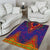 Haiti Choeblack Dashiki Style Area Rug Blue Color