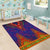 Haiti Choeblack Dashiki Style Area Rug Blue Color