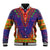 Haiti Choeblack Dashiki Style Baseball Jacket Blue Color