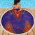 Haiti Choeblack Dashiki Style Beach Blanket Blue Color