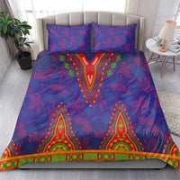 Haiti Choeblack Dashiki Style Bedding Set Blue Color
