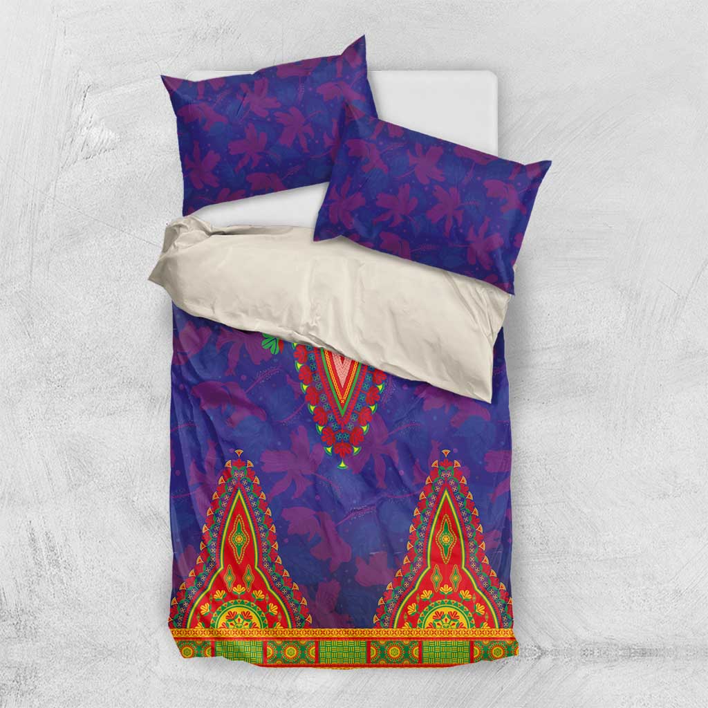 Haiti Choeblack Dashiki Style Bedding Set Blue Color