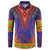 Haiti Choeblack Dashiki Style Button Sweatshirt Blue Color