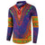 Haiti Choeblack Dashiki Style Button Sweatshirt Blue Color