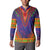 Haiti Choeblack Dashiki Style Button Sweatshirt Blue Color