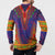 Haiti Choeblack Dashiki Style Button Sweatshirt Blue Color