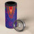 Haiti Choeblack Dashiki Style 4 in 1 Can Cooler Tumbler Blue Color