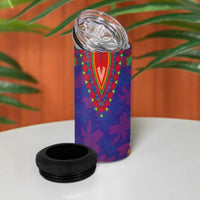 Haiti Choeblack Dashiki Style 4 in 1 Can Cooler Tumbler Blue Color