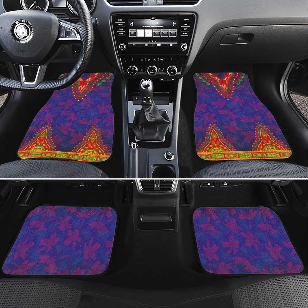 Haiti Choeblack Dashiki Style Car Mats Blue Color