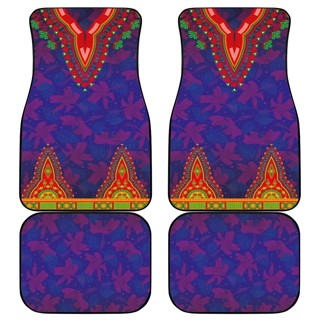 Haiti Choeblack Dashiki Style Car Mats Blue Color