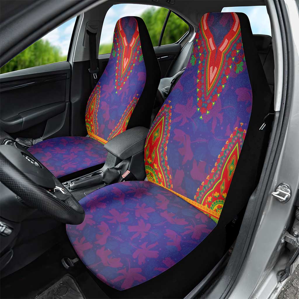 Haiti Choeblack Dashiki Style Car Seat Cover Blue Color