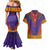 Haiti Choeblack Dashiki Style Couples Matching Mermaid Dress and Hawaiian Shirt Blue Color