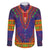 Haiti Choeblack Dashiki Style Family Matching Long Sleeve Bodycon Dress and Hawaiian Shirt Blue Color
