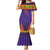 Haiti Choeblack Dashiki Style Family Matching Mermaid Dress and Hawaiian Shirt Blue Color