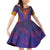 Haiti Choeblack Dashiki Style Family Matching Off Shoulder Short Dress and Hawaiian Shirt Blue Color
