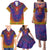 Haiti Choeblack Dashiki Style Family Matching Puletasi and Hawaiian Shirt Blue Color
