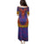 Haiti Choeblack Dashiki Style Family Matching Puletasi and Hawaiian Shirt Blue Color