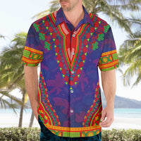 Haiti Choeblack Dashiki Style Hawaiian Shirt Blue Color