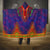 Haiti Choeblack Dashiki Style Hooded Blanket Blue Color