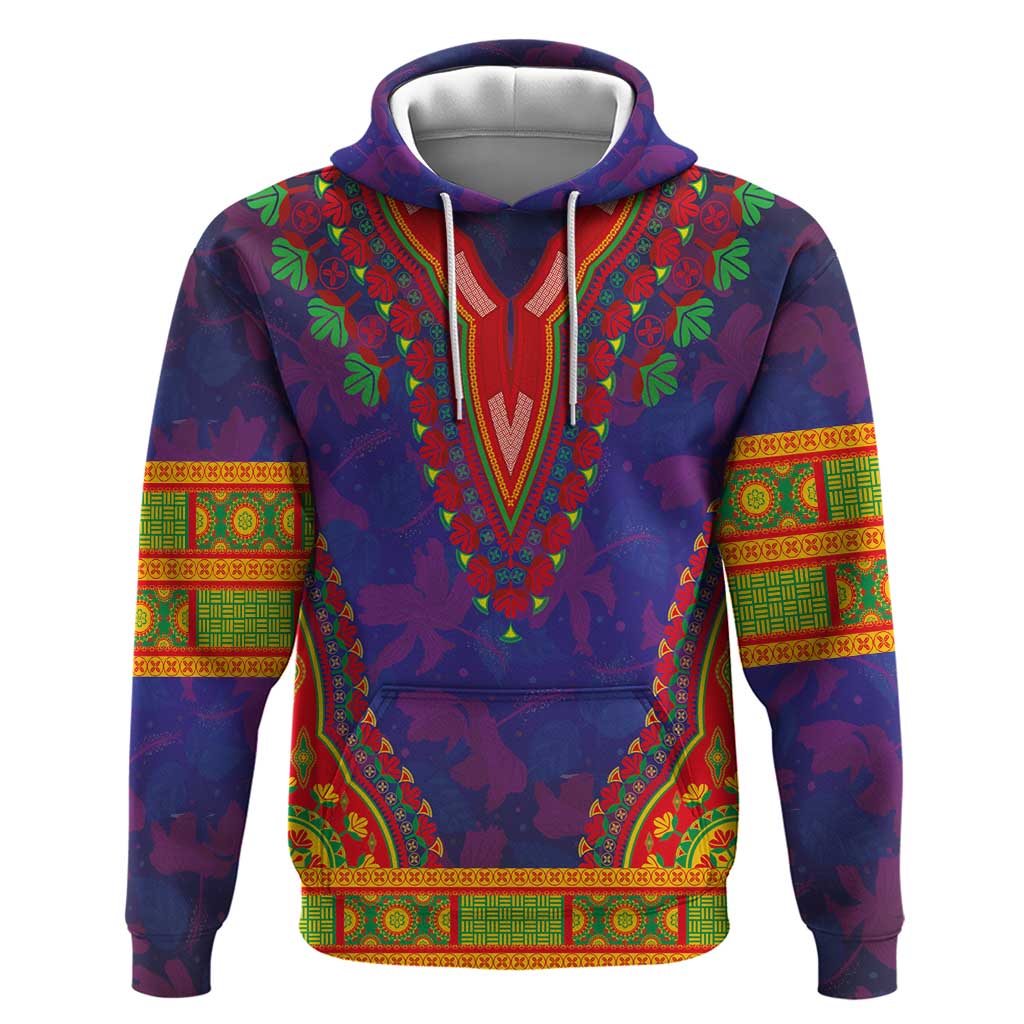 Haiti Choeblack Dashiki Style Hoodie Blue Color