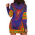 Haiti Choeblack Dashiki Style Hoodie Dress Blue Color