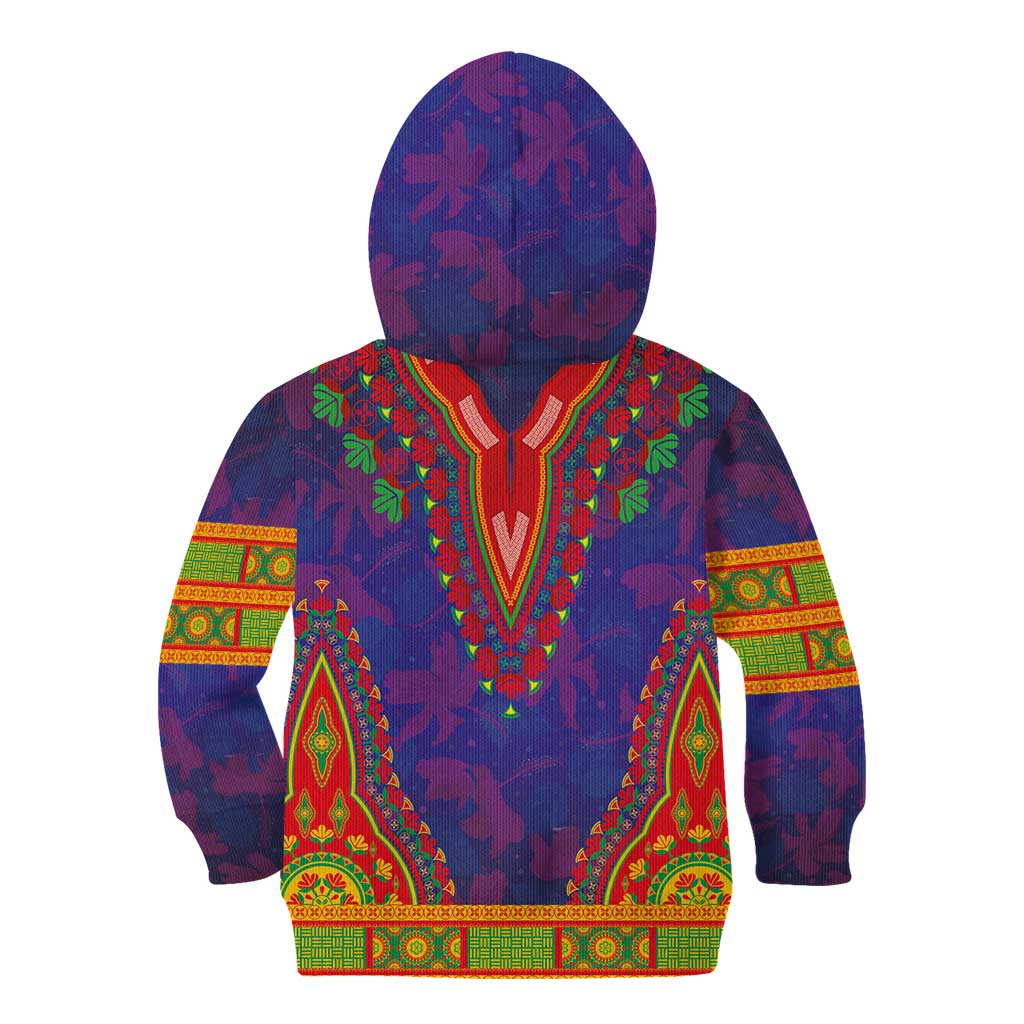 Haiti Choeblack Dashiki Style Kid Hoodie Blue Color